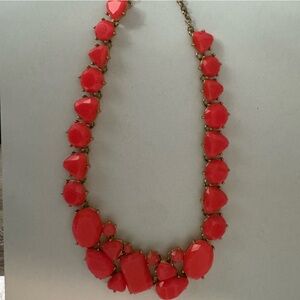 Kate spade coral & gold statement necklace